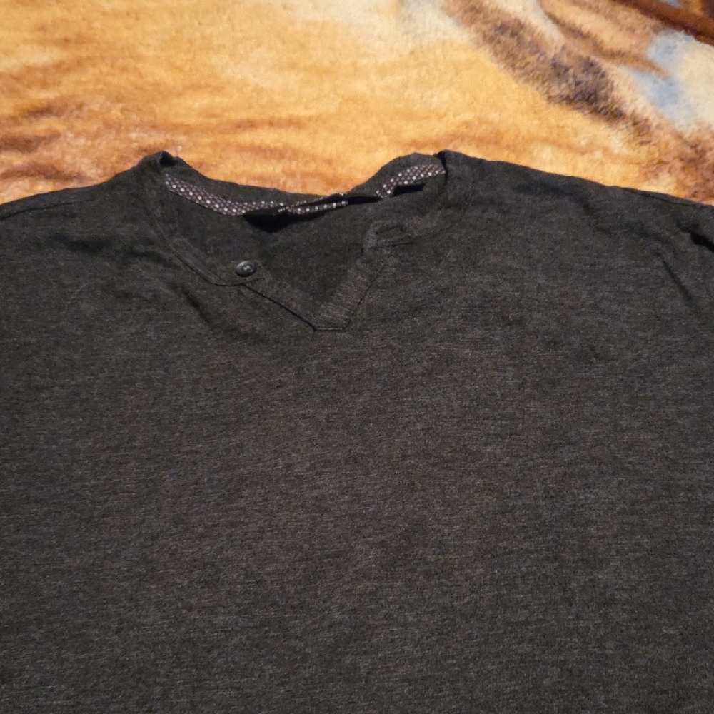 Men's Charcoal Casual Button Down Shirt